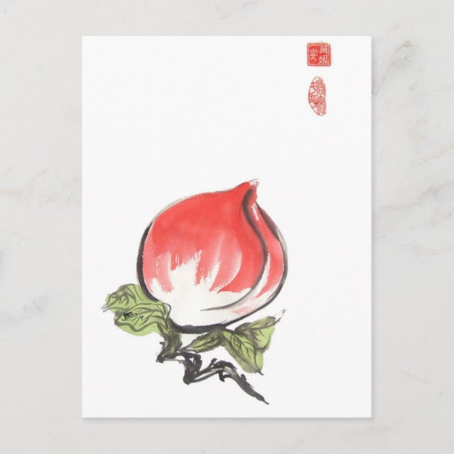 Cartão Postal Pincel Cor-de-Rosa (Frente)