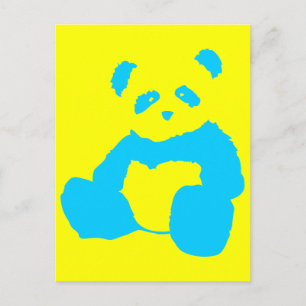 Cartão Postal pincel panda