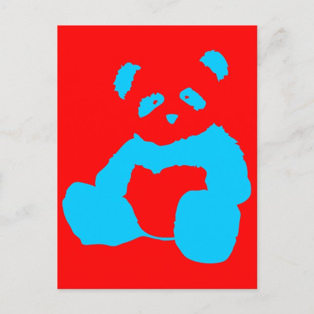 Cartão Postal pincel panda (Frente)