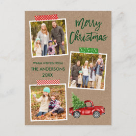 Cartão Postal Pincel Script Artesanato Fita Caminhão de Natal Kr