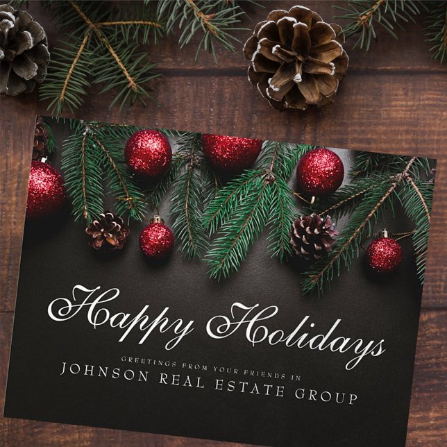 Cartão Postal Pine de Natal Cones | Saudação de Feriados Felizes (Criador carregado)