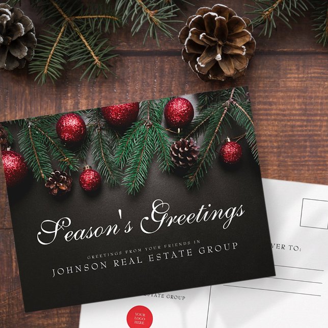 Cartão Postal Pine de Natal Cones | Saudações da estação (Criador carregado)