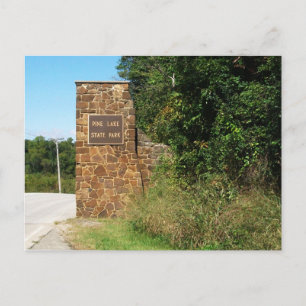 Cartão Postal Pine Lake State Park Entrance, Eldora, Iowa