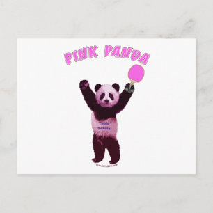 Cartão Postal Ping Pong Panda Rosa