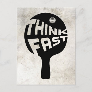 Cartão Postal Ping Pong Think Fast