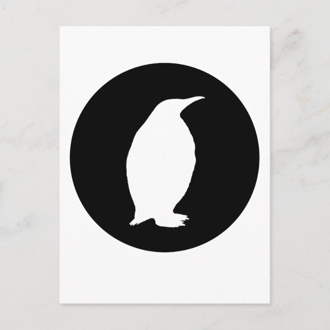 Cartão Postal pinguim (Frente)