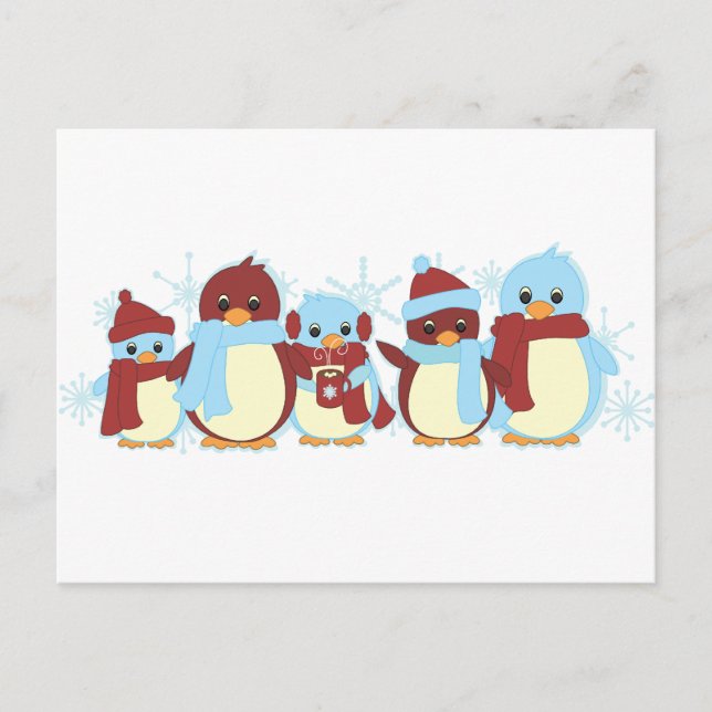 Cartão Postal Pinguim ao redor (Frente)