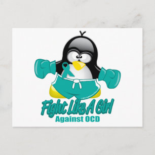 Cartão Postal Pinguim de Combate ao TOC