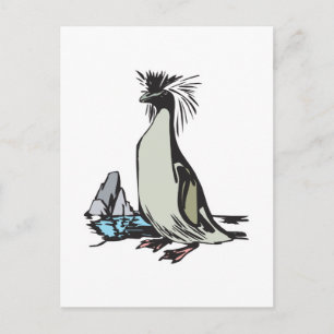 Cartão Postal pingüim-de-crista
