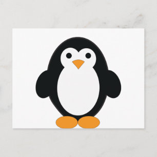 Cartão Postal Pinguim de desenho animado