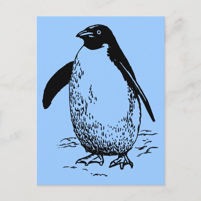 Cartão Postal Pinguim Feliz (Frente)
