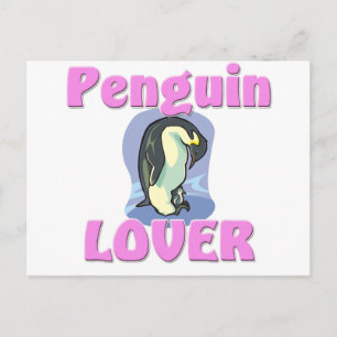 Cartão Postal Pinguim Lover