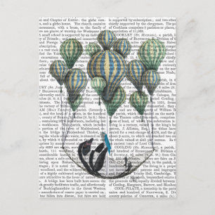 Cartão Postal Pinguim no balão de Hammock