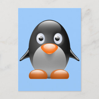 Cartão Postal Pinguim Pequeno e Bonito