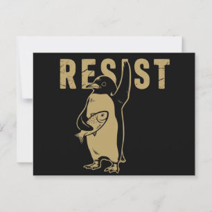 Cartão Postal Pinguim Resiste Pinguins Protestam Contra Tarifas