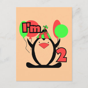 Cartão Postal Pinguim sou dois Camisetas e presentes