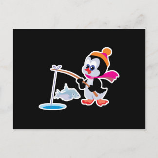 Cartão Postal pinguinho de gelo fofo