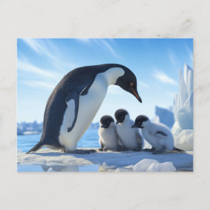 Cartão Postal Pinguins Cujos