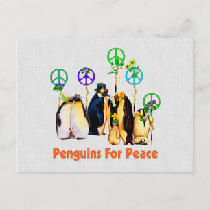 Cartão Postal Pinguins de Paz