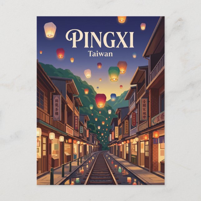 Cartão Postal Pingxi Taiwan (Frente)