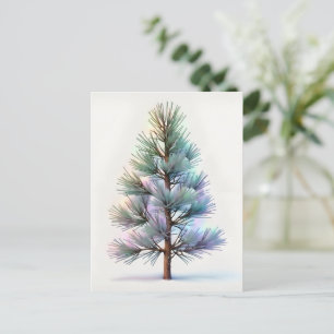 Cartão Postal Pinheiro Nevado Minimalista