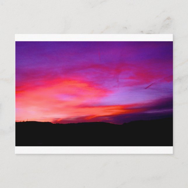 Cartão Postal pink and purple sky (Frente)