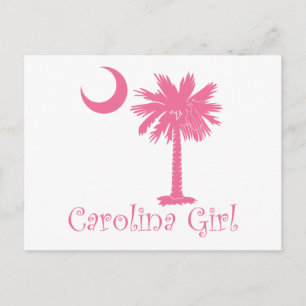 Cartão Postal Pink Carolina Girl Palmetto