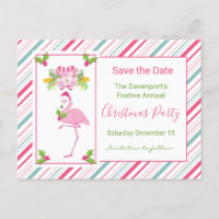 Pink Flamingo Tropical Natal Salve a Data