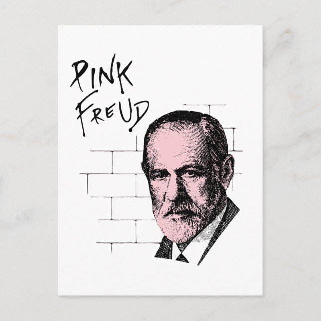 Cartão Postal Pink Freud Sigmund Freud (Frente)