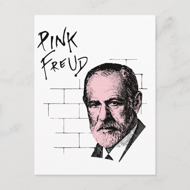 Cartão Postal Pink Freud Sigmund Freud (Frente)