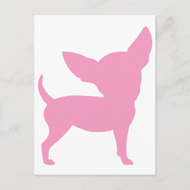 Cartão Postal Pink Funny Chihuahua (Frente)