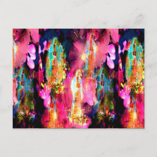 CARTÃO POSTAL PINK MADONNA DE GUADALUPE EM SANGUE DE CADEIA