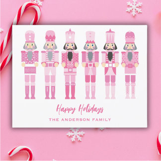 CARTÃO POSTAL PINK NUTCRACKERS NATAL
