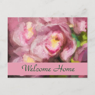 Cartão Postal Pink Orchids Impasto