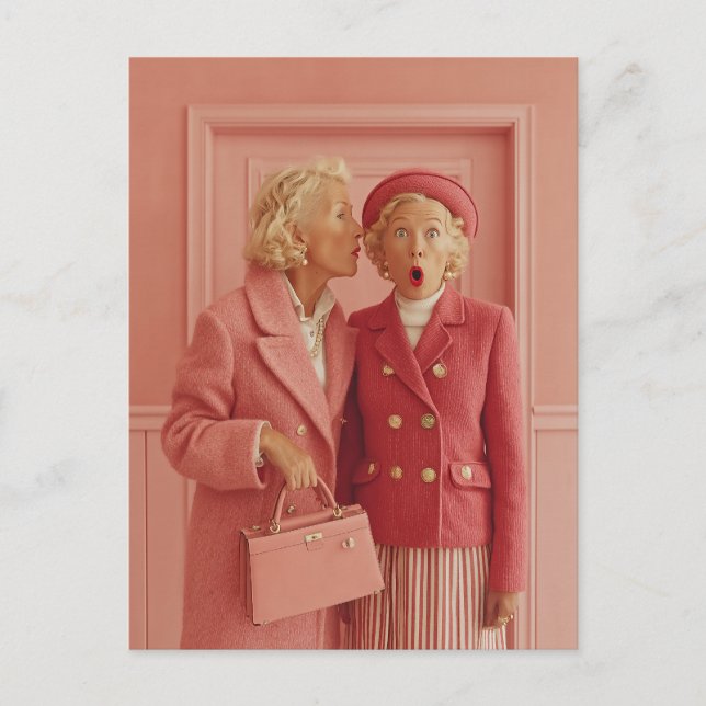 Cartão Postal Pink Secrets and Surprised Style (Frente)