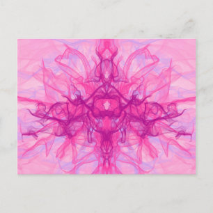 Cartão Postal PINK SMOKE - Arte Fractal Moderna e abstrato -