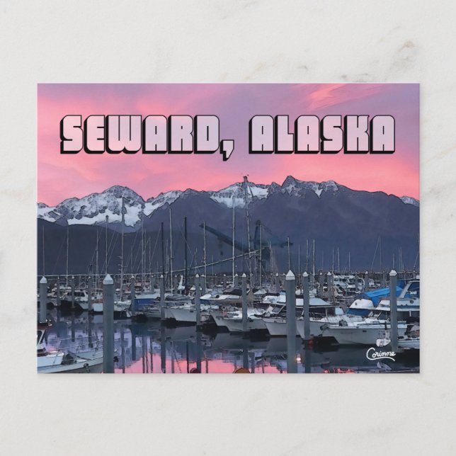 Cartão Postal Pink Sunrise, Seward - Cartão-postal (Frente)