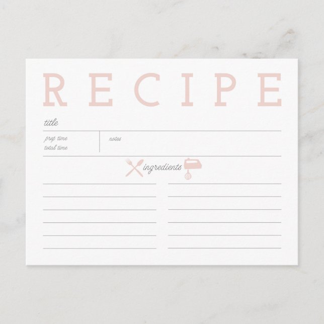 Cartão Postal Pink Vintage Kitchen Companion (Frente)