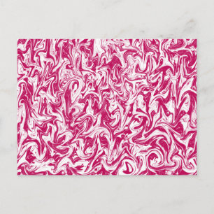 Cartão Postal Pink & White Swirl