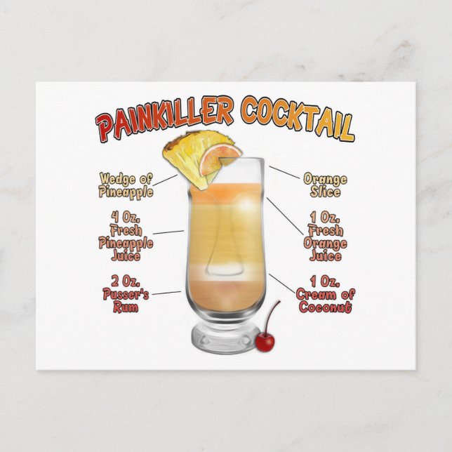 Cartão Postal PINKILLER Cocktail Recebe Arte (Frente)