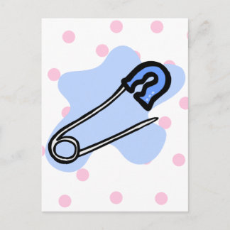 Cartão Postal Pino da Fralda azul