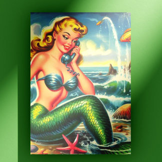 Cartão Postal Pino da Sereia Vintage