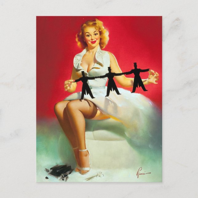 Cartão Postal Pino de recorte para cima (Frente)