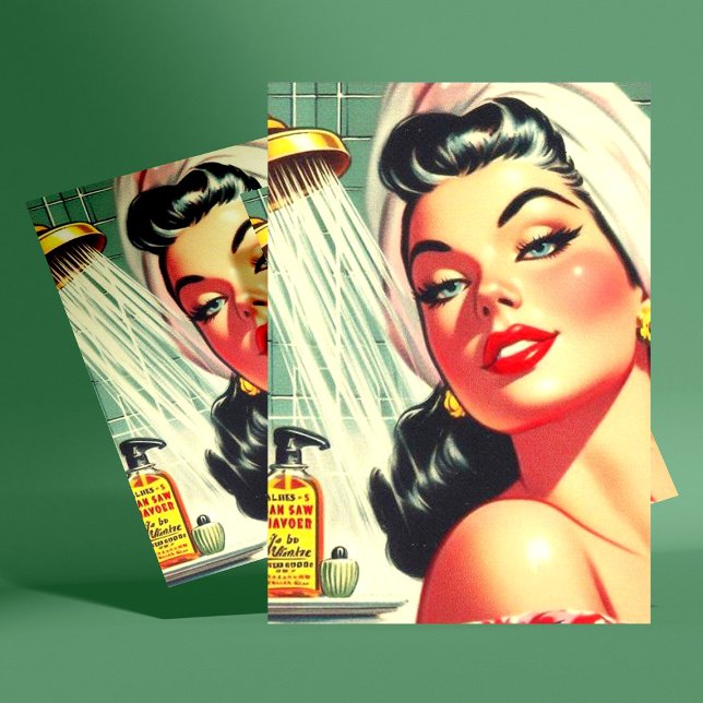 Cartão Postal Pino do Chá Vintage para Cima (Criador carregado)