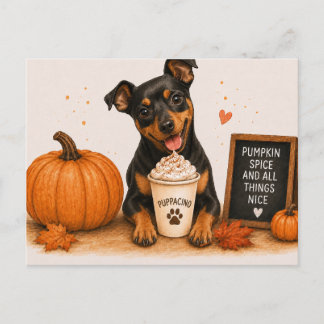 Cartão Postal Pinscher Miniatura Convidativo com Tempero de Abób