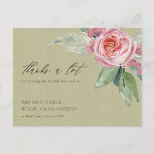 CARTÃO POSTAL PINTA DE ÁGUA FOLHA VERDE FLOR VERDE GRAVE OBRIGA