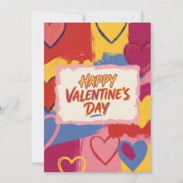 Cartão Postal Pintado de Dia dos Namorados no Esti