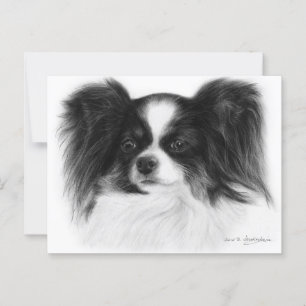 Cartão Postal Pintado na Mão do Retrato Chihuahua, De Olho Fluff