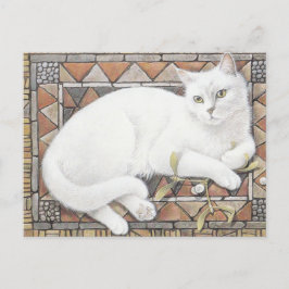 CARTÃO POSTAL PINTADO POR GATO