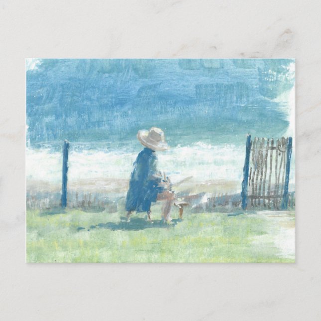 Cartão Postal Pintando o mar (Frente)